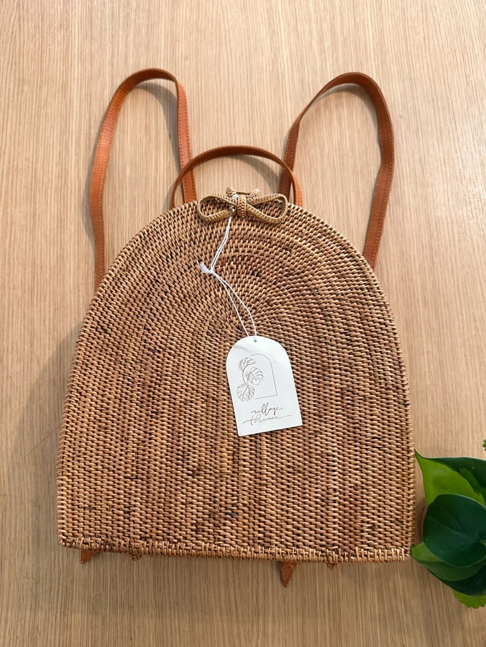 BRAND NEW Woven Rattan Backpack - Village Thrive